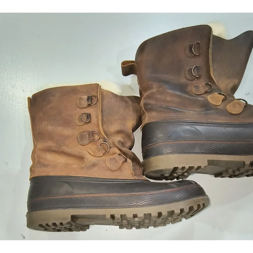 Vintage LaCrosse Iceman 70436 Winter Pac Boots Men's Size 11 Made In USA Leather